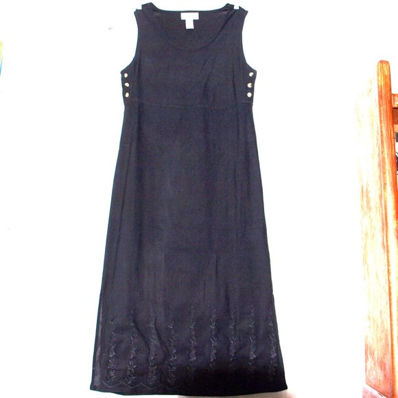 JA Studio Long Black Dress Size Medium - Picture 7 of 11